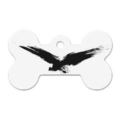 Grunge Bird Dog Tag Bone (one Sided) by magann