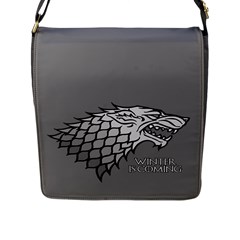 Winter Is Coming 2 Flap Closure Messenger Bag (large) by Lab80