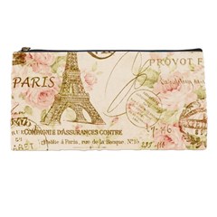 Floral Eiffel Tower Vintage French Paris Art Pencil Case by chicelegantboutique