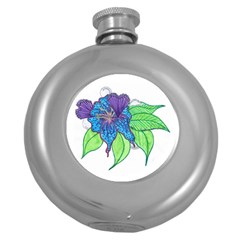 Flower Design Hip Flask (round) by JacklyneMae