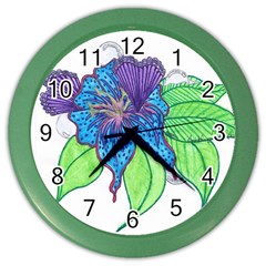 Flower Design Wall Clock (color) by JacklyneMae