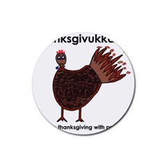 Turkey Drink Coasters 4 Pack (round) by Thanksgivukkah