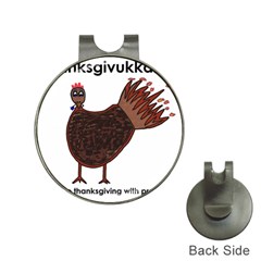 Turkey Hat Clip With Golf Ball Marker by Thanksgivukkah