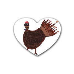 Turkey Drink Coasters 4 Pack (heart)  by Thanksgivukkah