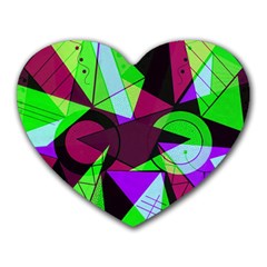 Modern Art Mouse Pad (heart) by Siebenhuehner