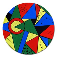 Modern Art Magnet 5  (round) by Siebenhuehner