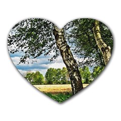 Trees Mouse Pad (heart) by Siebenhuehner