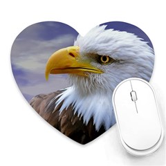 Bald Eagle Mouse Pad (heart) by Siebenhuehner