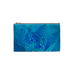 Blue Rose Cosmetic Bag (small) by Siebenhuehner