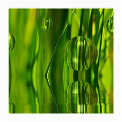 Green Bubbles  Glasses Cloth (medium, Two Sided) by Siebenhuehner