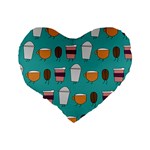 Time for coffee 16  Premium Heart Shape Cushion  Back