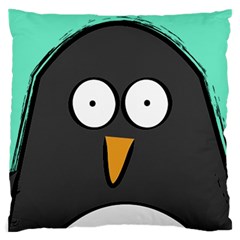 Penguin Close Up Large Cushion Case (two Sided)  by PaolAllen