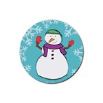 Snowman Drink Coaster (Round) Front