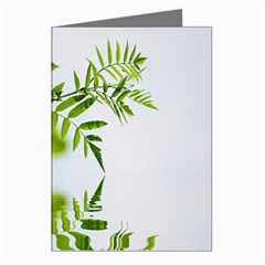 Leafs With Waterreflection Greeting Card (8 Pack) by Siebenhuehner