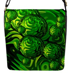 Green Balls  Flap Closure Messenger Bag (small) by Siebenhuehner