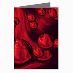 Red Bubbles Greeting Card by Siebenhuehner