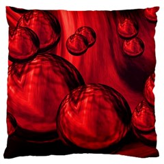 Red Bubbles Large Cushion Case (single Sided)  by Siebenhuehner