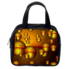 Sunset Bubbles Classic Handbag (one Side) by Siebenhuehner