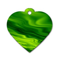 Green Dog Tag Heart (two Sided) by Siebenhuehner