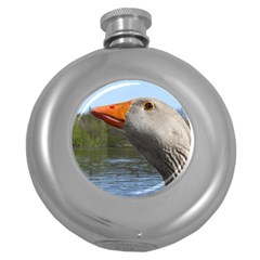 Geese Hip Flask (round) by Siebenhuehner