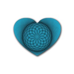 Spirograph Drink Coasters 4 Pack (heart)  by Siebenhuehner