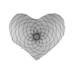 Spirograph 16  Premium Heart Shape Cushion  Back