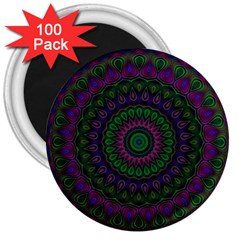 Mandala 3  Button Magnet (100 Pack) by Siebenhuehner