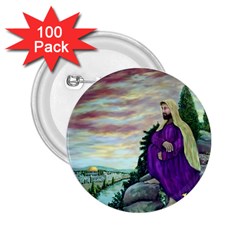 Jesus Overlooking Jerusalem - Ave Hurley - Artrave - 2 25  Button (100 Pack) by ArtRave2