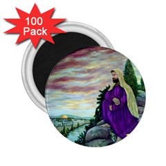 Jesus Overlooking Jerusalem - Ave Hurley - Artrave - 2 25  Button Magnet (100 Pack) by ArtRave2