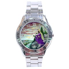 Jesus Overlooking Jerusalem - Ave Hurley - Artrave - Stainless Steel Watch by ArtRave2