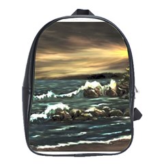  bridget s Lighthouse   By Ave Hurley Of Artrevu   School Bag (large) by ArtRave2