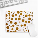 Tan Polka Dots Small Mouse Pad (Rectangle) Front