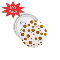 Tan Polka Dots 1 75  Button (100 Pack) by Colorfulart23