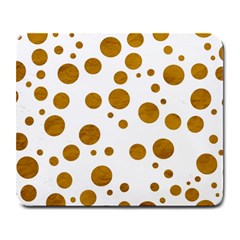 Tan Polka Dots Large Mouse Pad (rectangle) by Colorfulart23