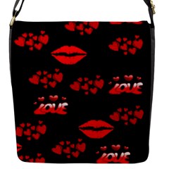 Love Red Hearts Love Flowers Art Flap Closure Messenger Bag (small) by Colorfulart23