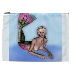 Mermaid On The Beach Cosmetic Bag (xxl) by goldenjackal