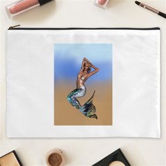 Sexy Mermaid On Beach Cosmetic Bag (xxxl) by goldenjackal