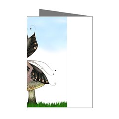 Fairy Sitting On A Mushroom Mini Greeting Card (8 Pack) by goldenjackal