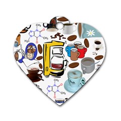 Just Bring Me Coffee Dog Tag Heart (one Sided)  by StuffOrSomething