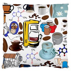 Just Bring Me Coffee Large Cushion Case (single Sided)  by StuffOrSomething