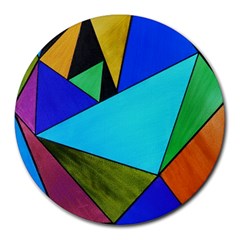 Abstract 8  Mouse Pad (round) by Siebenhuehner