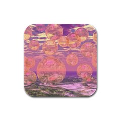 Glorious Skies, Abstract Pink And Yellow Dream Drink Coasters 4 Pack (square) by DianeClancy