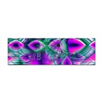  Teal Violet Crystal Palace, Abstract Cosmic Heart Bumper Sticker Front