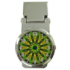 Woven Jungle Leaves Mandala Money Clip With Watch by Zandiepants