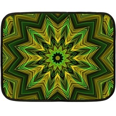 Woven Jungle Leaves Mandala Mini Fleece Blanket (two Sided) by Zandiepants