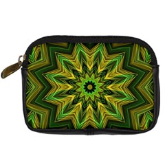 Woven Jungle Leaves Mandala Digital Camera Leather Case by Zandiepants