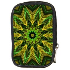 Woven Jungle Leaves Mandala Compact Camera Leather Case by Zandiepants