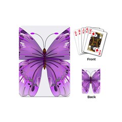 Purple Awareness Butterfly Playing Cards (mini) by FunWithFibro