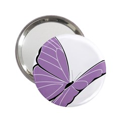 Purple Awareness Butterfly 2 Handbag Mirror (2 25 ) by FunWithFibro