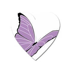 Purple Awareness Butterfly 2 Magnet (heart) by FunWithFibro